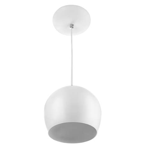 Lustre Pendente Bola Pequena De Alum Nio Cm Branco Compre Agora