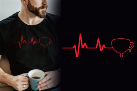 Coffee Heart Beat T Shirt Graphic By Tawhid · Creative Fabrica