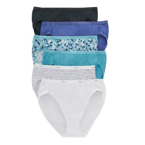 Hanes Women S Cotton Hi Cut Underwear 6 Pack