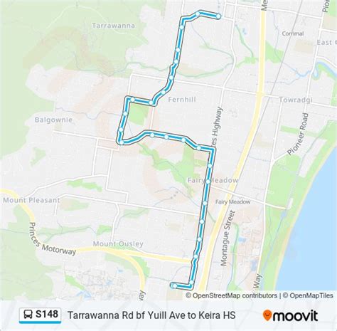 S148 Route Schedules Stops Maps Nth Wollongong Updated