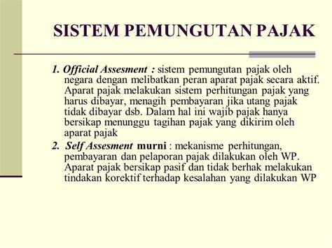 Sistem Pemungutan Pajak Di Indonesia Berbagi Informasi