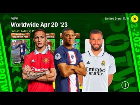 POTW Worldwide Apr 20 23 Pack Opening EFootball 2023 Mobile Mbappe