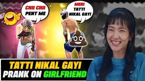 Tatti Nikal Gayi💩 Prank On Girlfriend Funny Reaction 🤣 Prank In India Garena Freefire ️