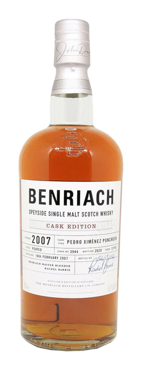 BenRiach 13 Ans 2007 Smoky PX Puncheon Single Cask Vinmonopolet