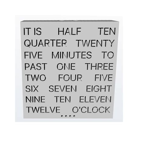 Word clock by xadow | Download free STL model | Printables.com