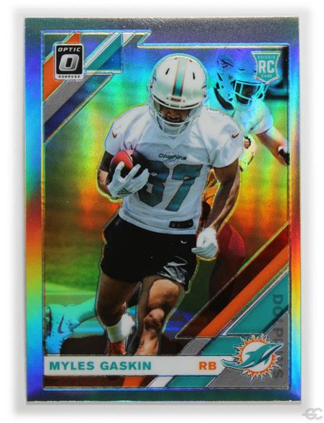 Myles Gaskin 2019 Optic 131 Silver Holo Prizm Rookie RC Miami