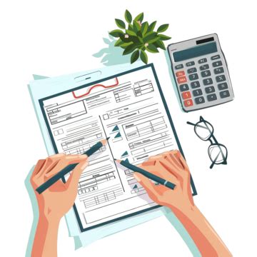 Filling Out The Tax Form Annually Income Tax Flat Legal Invoice