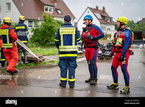 Neu Ulm GER Hochwasserlage In Sueddeutschland Hochwasser 01 06 2024