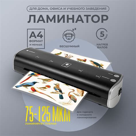 Ламинатор бумаги а4, ГЕЛЕОС ЛМ Модерн, горячее и холодное ламинирование ...