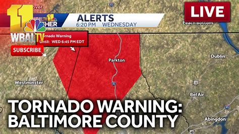 Live Tornado Warning Wbaltv Youtube