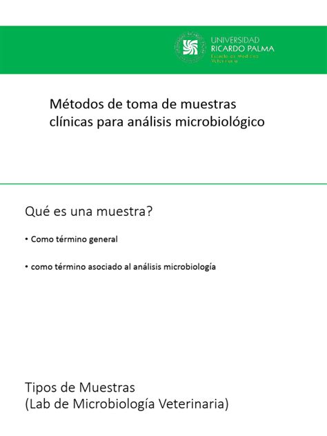 Métodos De Toma De Muestras Clínicas Para Análisis Microbiológico Pdf Microbiología