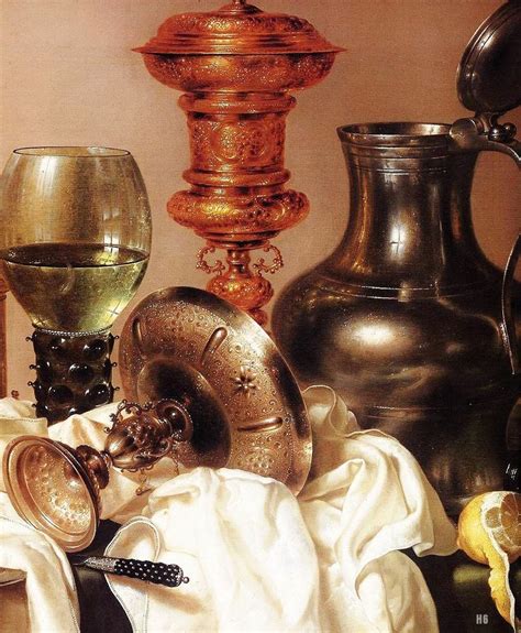 Heda Willem Claesz 1594 1680 Still Life With Gilt Goblet Detail