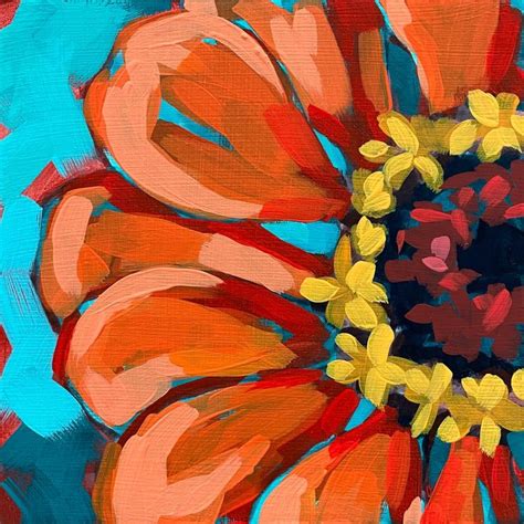 The Simple Zinnia With Ali Ali Kay Studio Abstract Flower Art