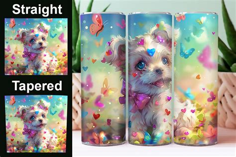 Puppy Tumbler Wrap Sublimation Design Graphic By Jahanul Creative Fabrica