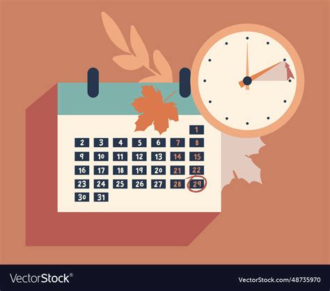 Fall back in europe 2023 change clock one Vector Image