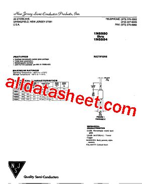 N Datasheet Pdf New Jersey Semi Conductor Products Inc