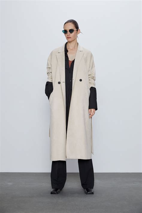 Faux Suede Topcoat Zara United States Suede Trench Coat Coat Faux