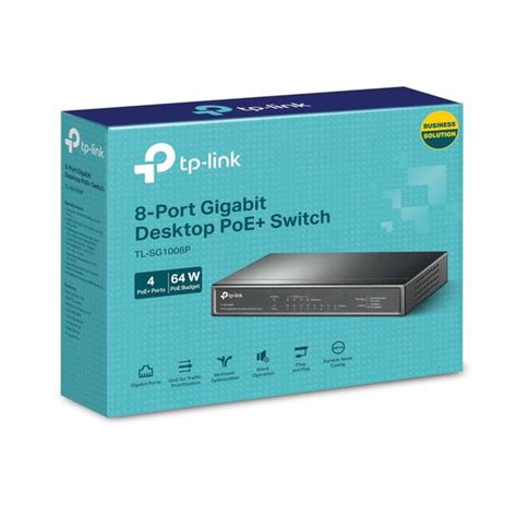 Tp Link Port Gigabit Desktop Switch Unmanaged Port Poe Tl Sg P