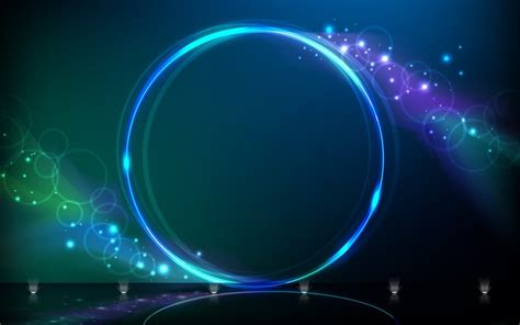 Circle Glowing Abstract Blue Wallpaper Coolwallpapers Me