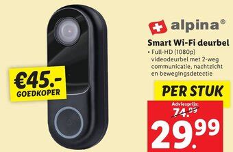 Alpina Smart Wi Fi Deurbel Aanbieding Bij Lidl