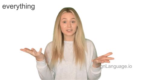 Everything In Asl Example American Sign Language