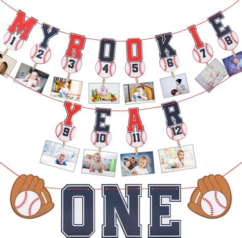 Amazon Pcs Rookie Of The Year St Birthday Decorations Baseball