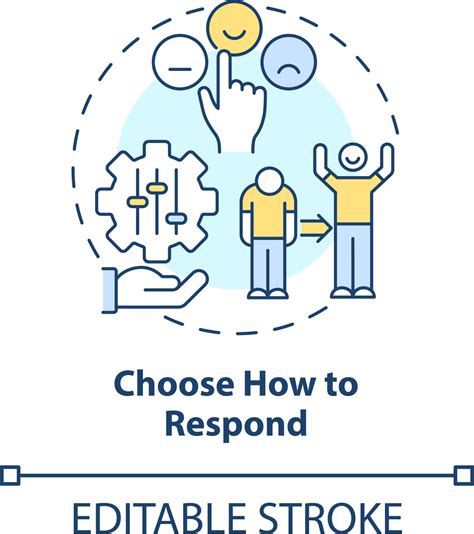 Choose How To Respond Concept Icon Strategy For Emotional Regulation Abstract Idea Thin Line