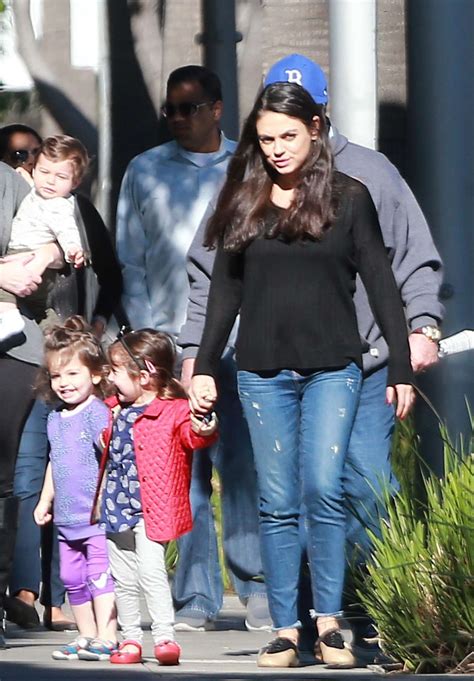 Mila Kunis with family arriving to breakfast -01 – GotCeleb