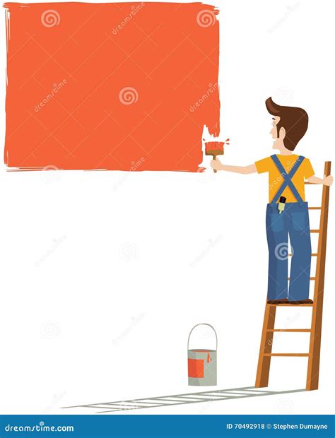 Painter and decorator stock vector. Illustration of improvement - 70492918