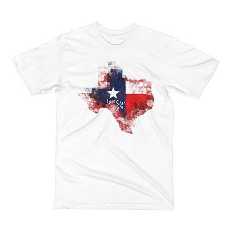 Texas State Shaped Flag Mens T Shirt Distressed Texas Mens Tshirts