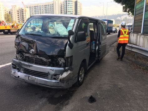 吐露港公路撞工程車 客貨車司機受傷｜即時新聞｜港澳｜oncc東網