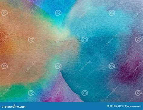 Watery Colorful Watercolor Full Background Paper And Paint Texture