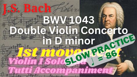 Violin Accompaniment Bach Double Violin Concerto In D Minor Bwv