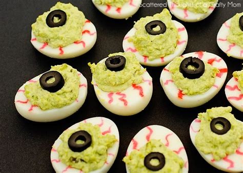 Spooky Monster Eyes Deviled Eggs For Halloween Scattered Thoughts Of