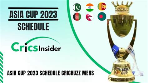 Asia Cup 2023 Schedule Cricbuzz Mens CricsInsider