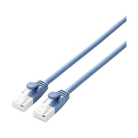 エレコム Lanケーブル Cat6a 05m ツメが折れない 爪折れ防止コネクタ Cat6a準拠 やわらか ブルー Ld Gpayt