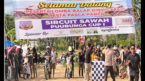 Final Lomba Balap Ojek Sawah Pesta Pasca Panen Di Desa Puubunga Kec