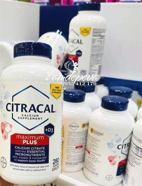 Viên Uống Citracal Maximum Plus Calcium Citrate D3 Hộp 280v Eva