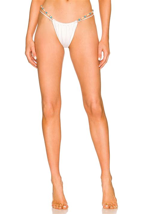 Monica Hansen Beachwear Sweet Darlin Strings Bikini Bottom In White