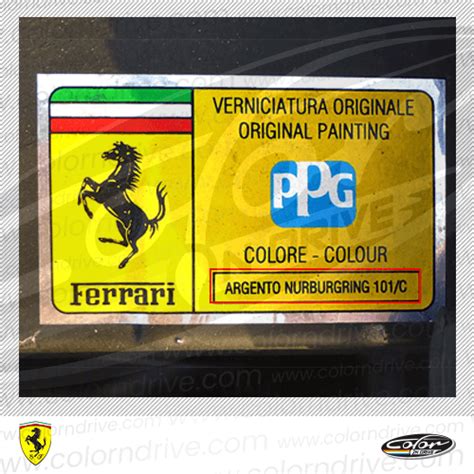 How Can I Find My Ferrari Color Code The Touch Up Paint