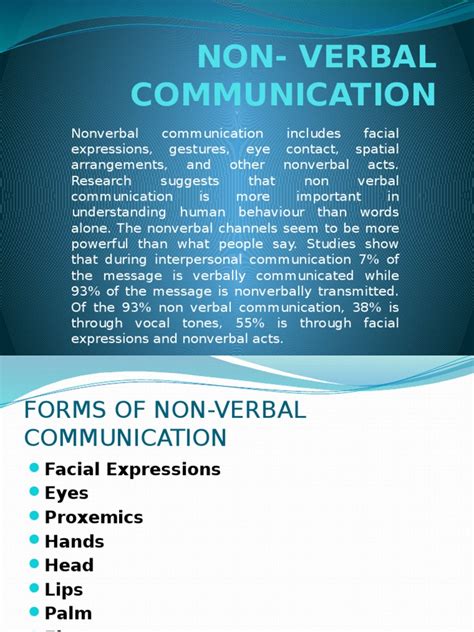 Nonverbal Communication Cues Pdf Facial Expression Nonverbal