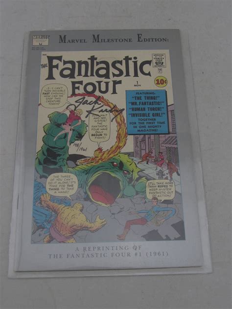 Comicsvalue Fantastic Four 1 Milestone Ed Reprint Signed Jack