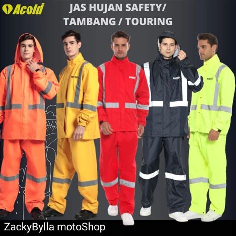 Jual Jas Hujan Acold Raintol BISON Premium Safety Proyek Tambang