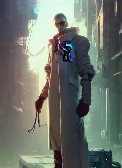 Character Concept Art Of A Cyberpunk Doctor Key Stable Diffusion