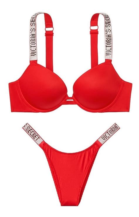 Coordinado Victorias Secret Very Sexy Panty Brazilian Shine Meses Sin