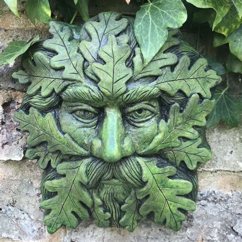 Quercus Green Man Wall Plaque © Green Man Green Man Sculpture Garden Wall Plaque