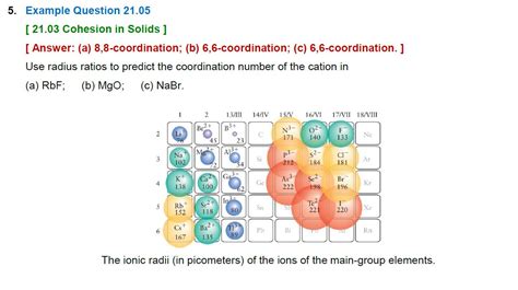 Solved Use Radius Ratios To Predict The Coordination Number Chegg