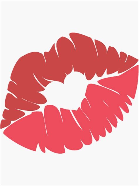 Lipstick Emoji Kissy Face Kiss Mouth Happy Love Sticker For Sale By