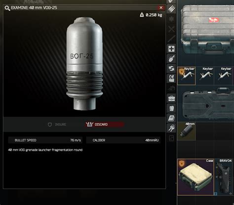 Grenade launcher Ammo in-Game? : r/EscapefromTarkov