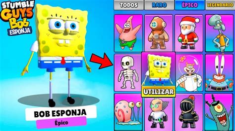 COMO CONSEGUIR LA SKIN DE BOB ESPONJA EN STUMBLE GUYS Recompensas En